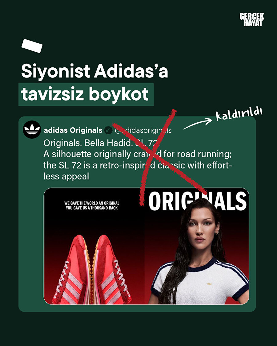 İsrail'e boyun eğip özür diledi: Adidas