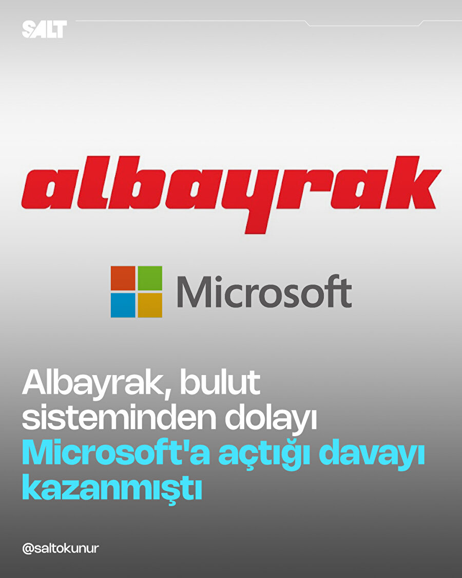 Albayrak, Microsoft'a bulut sisteminden dolayı açtığı davayı kazanmıştı
