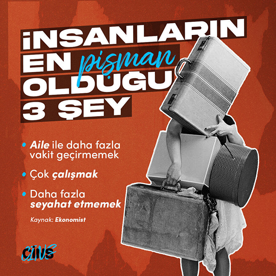 İnsanların en çok pişman olduğu üç şey
