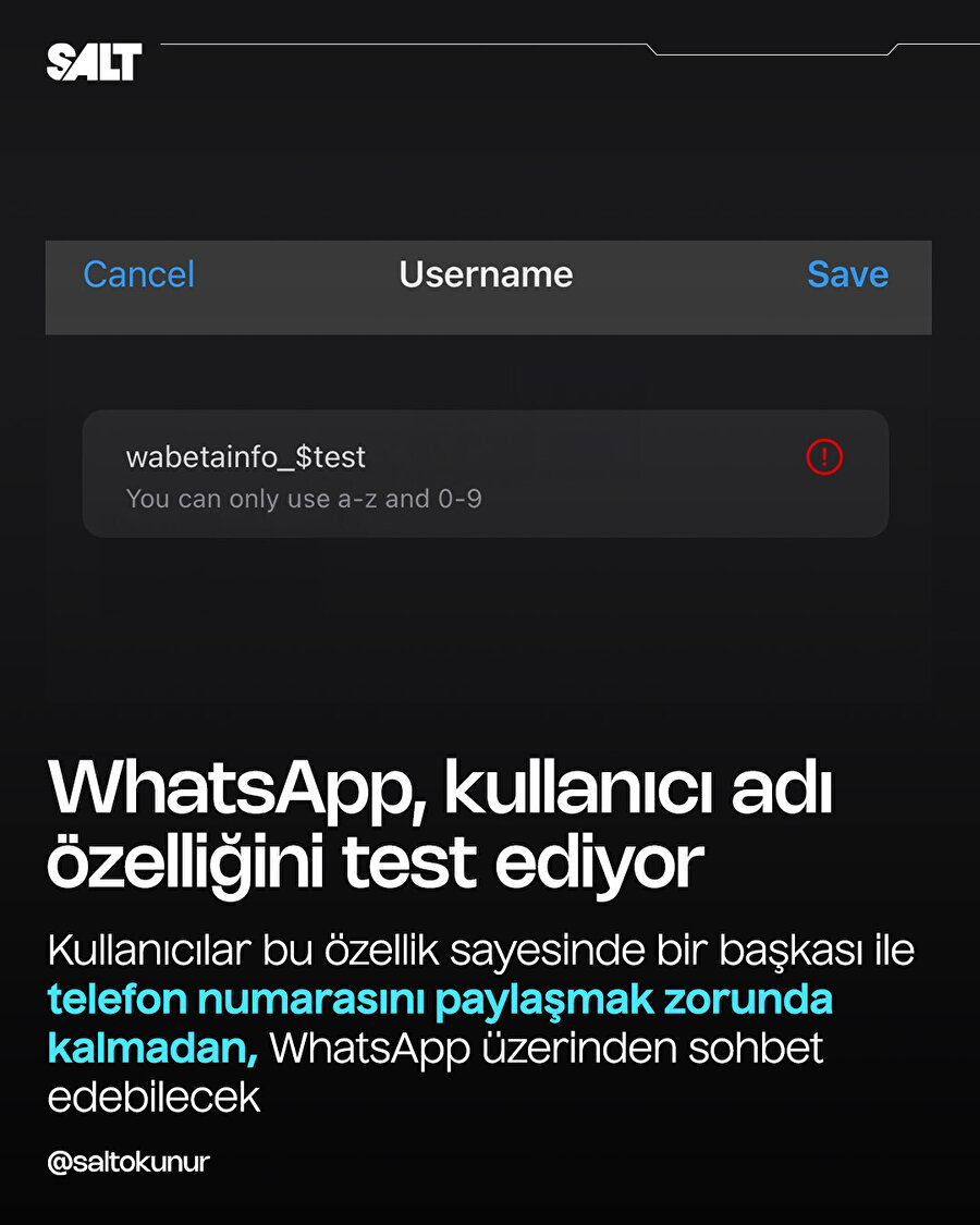 WhatsApp'a kullanıcı adı özelliği geliyor