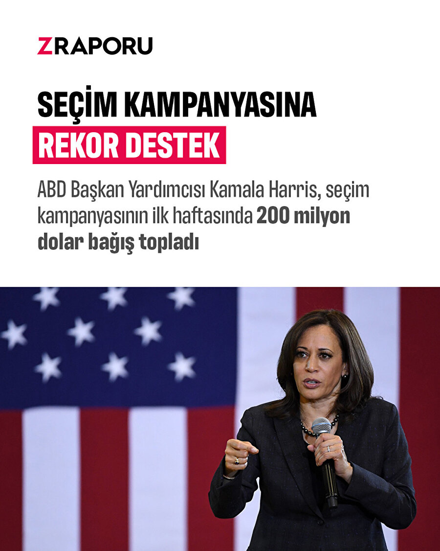 Kamala Harris'e rekor destek