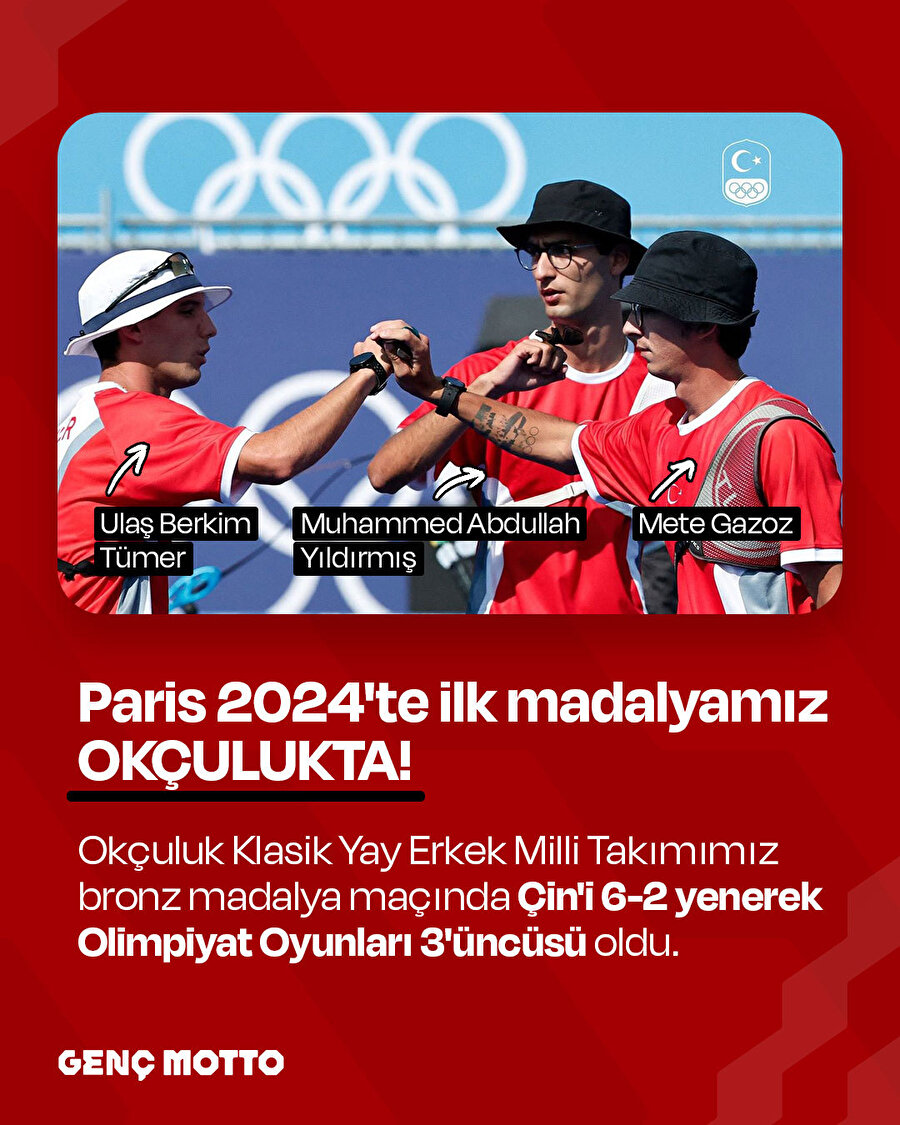 Paris 2024'te ilk madalyamız okçulukta!