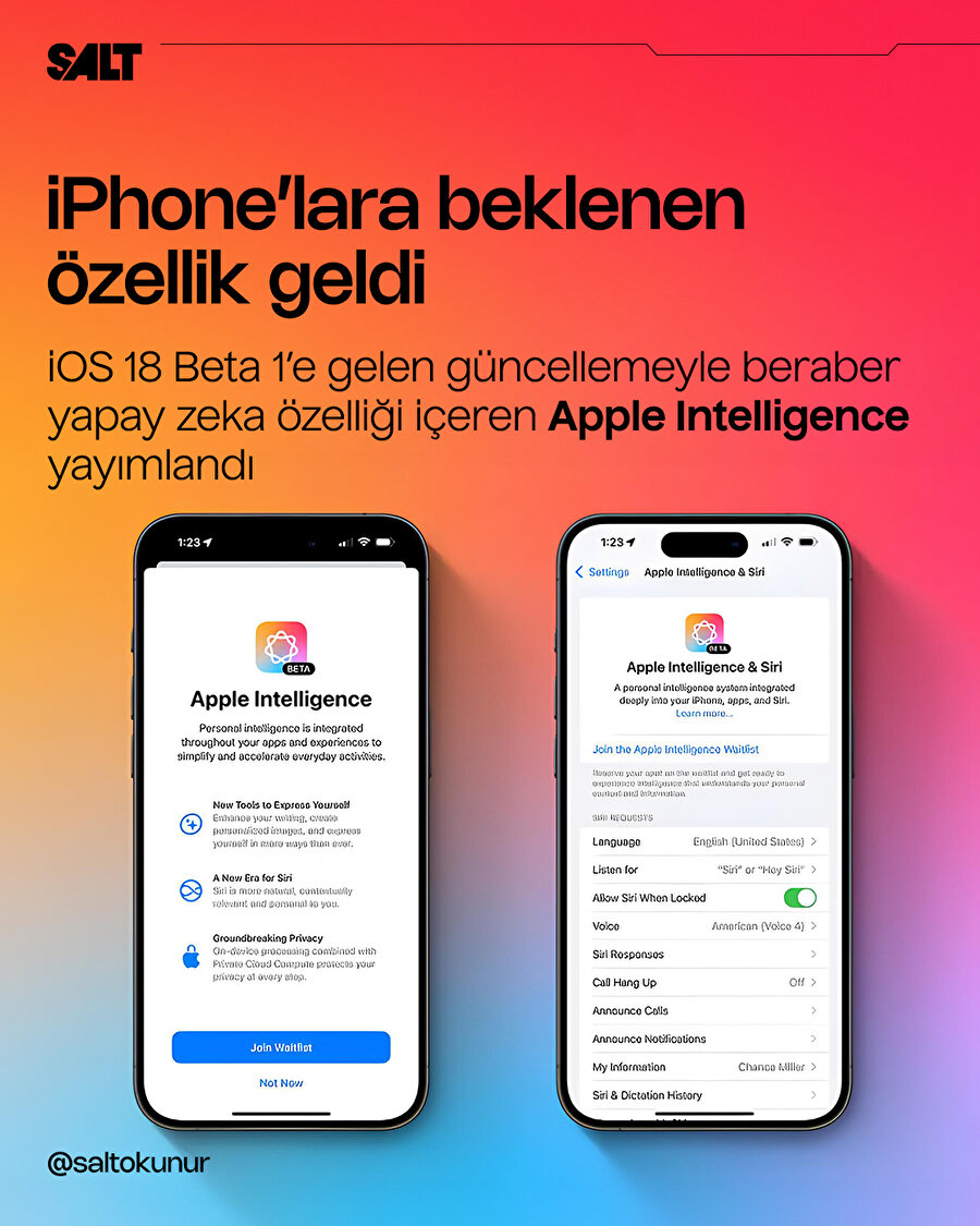 iPhone'lara beklenen yapay zeka özelliği geldi