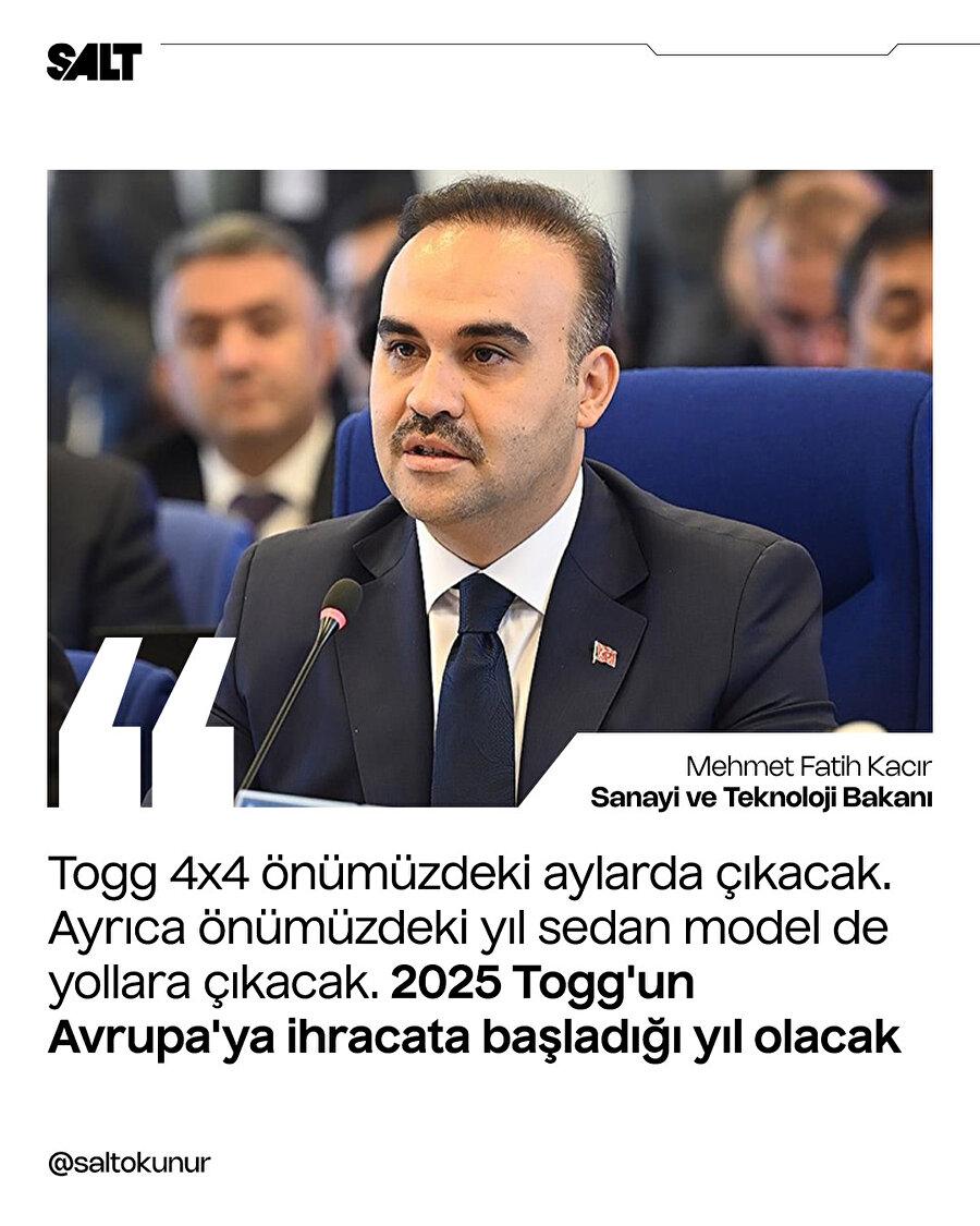 "Togg 4x4 önümüzdeki aylarda çıkacak"