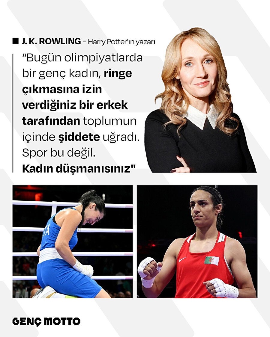 Harry Potter’in yazarından trans sporcu karşısında maçtan çekilen kadın boksör hakkında açıklama