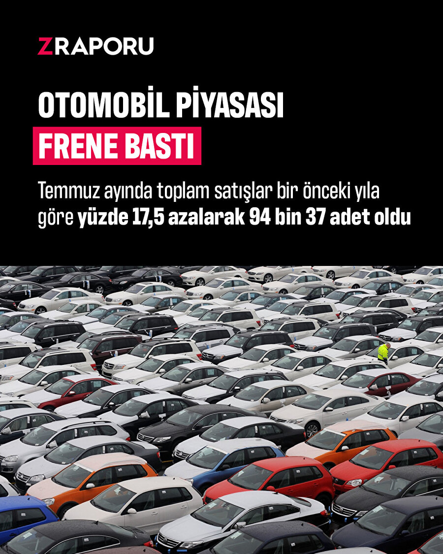 Otomobil piyasasında keskin düşüş