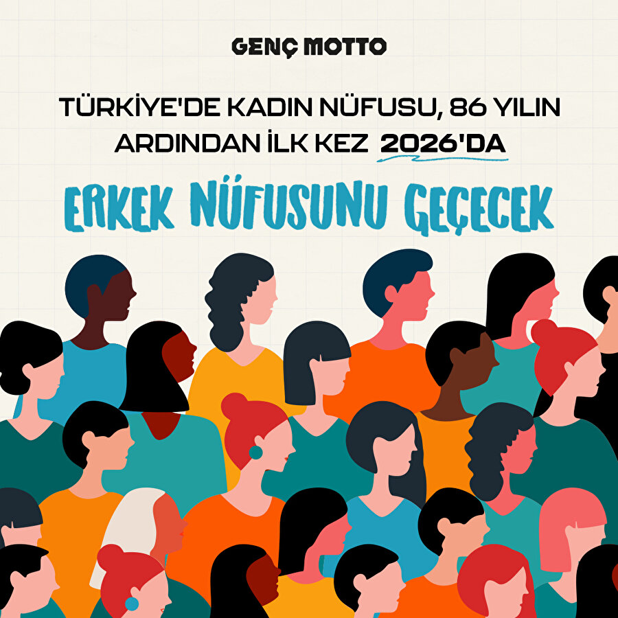 Türkiye'de kadın nüfusu artıyor