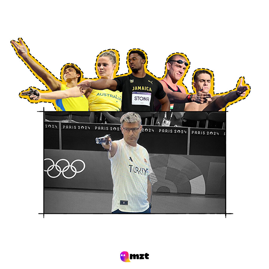Paris 2024 Yaz Olimpiyat Oyunları sporcularının Yusuf Dikeç pozları