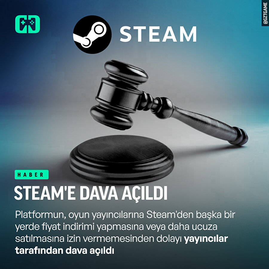 Steam'e dava açıldı