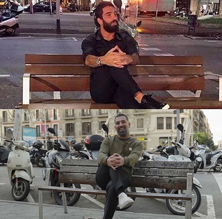 Arda Turan, yıllar sonra İspanya'daki aynı bankta yeni bir fotoğraf paylaştı