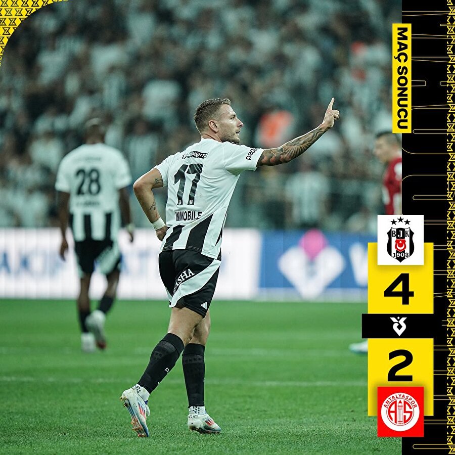 Beşiktaş, 3 puanı 4 golle aldı