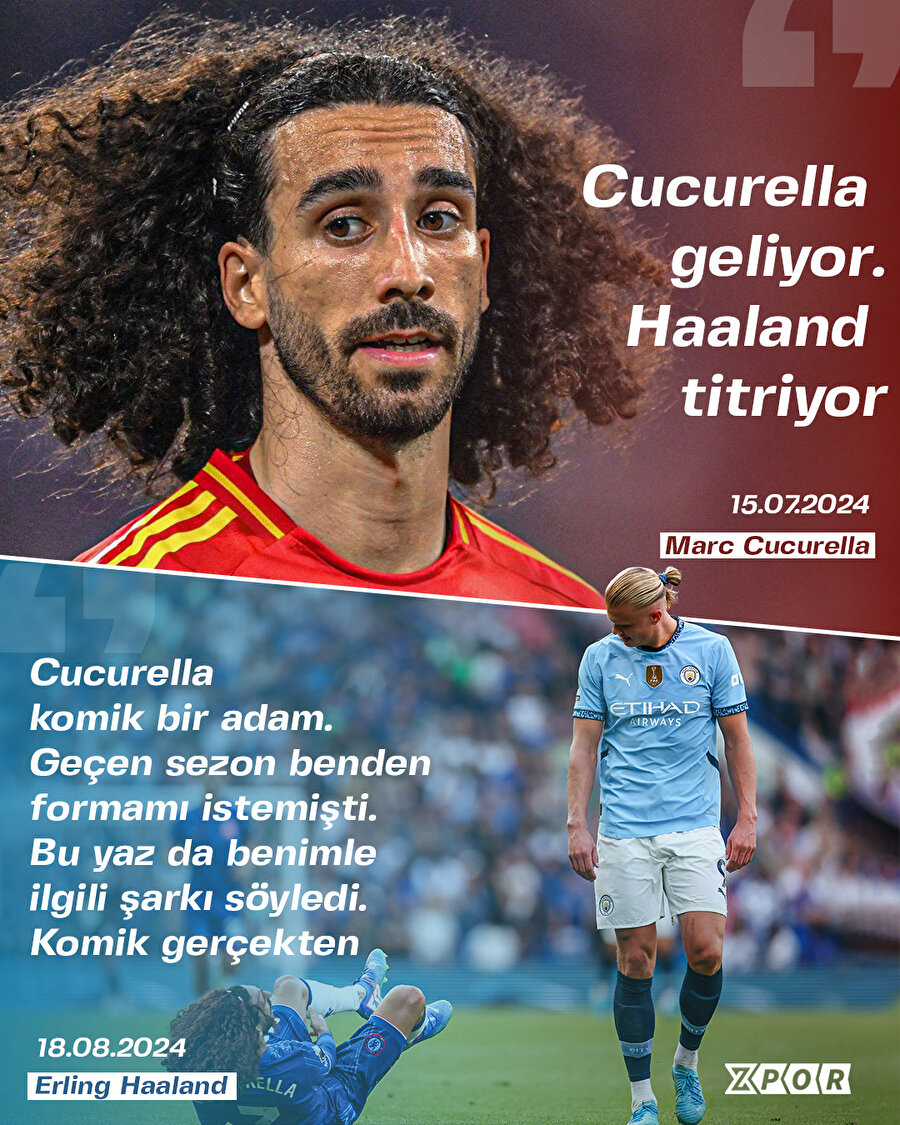Haaland'dan Cucurella'ya yanıt 