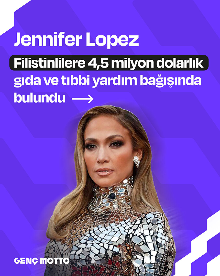 Jennifer Lopez'den Filistin'e 4,5 milyon dolarlık bağış