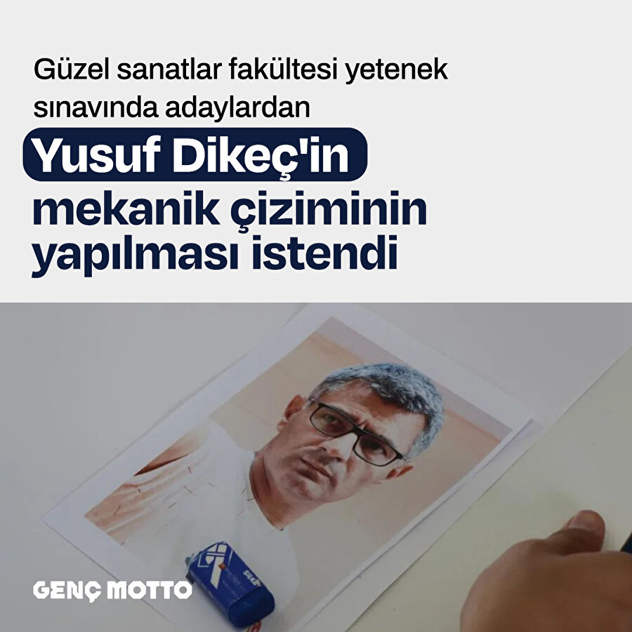 Güzel sanatlar fakültesinde Yusuf Dikeç sınav sorusu oldu