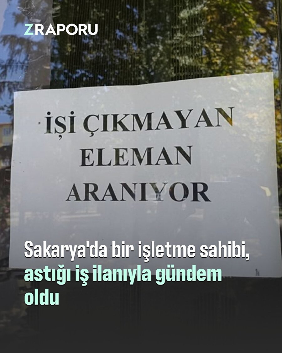 Sakarya'da ilginç iş ilanı