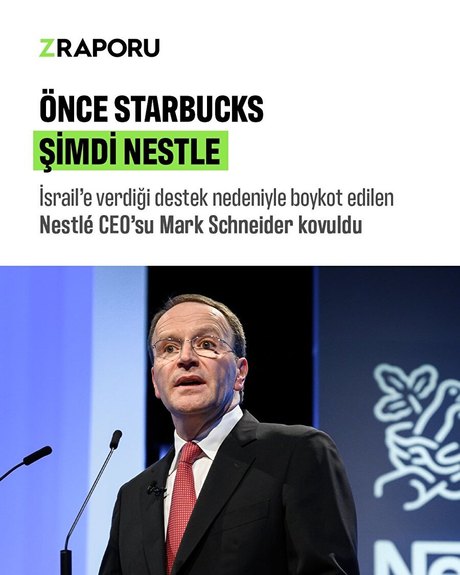 İsrail destekçisi Nestle'nin CEO'su kovuldu