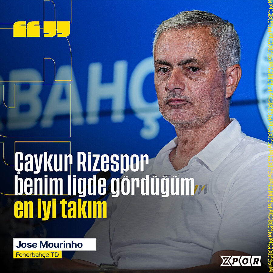 Mourinho’dan Rizespor itirafı 