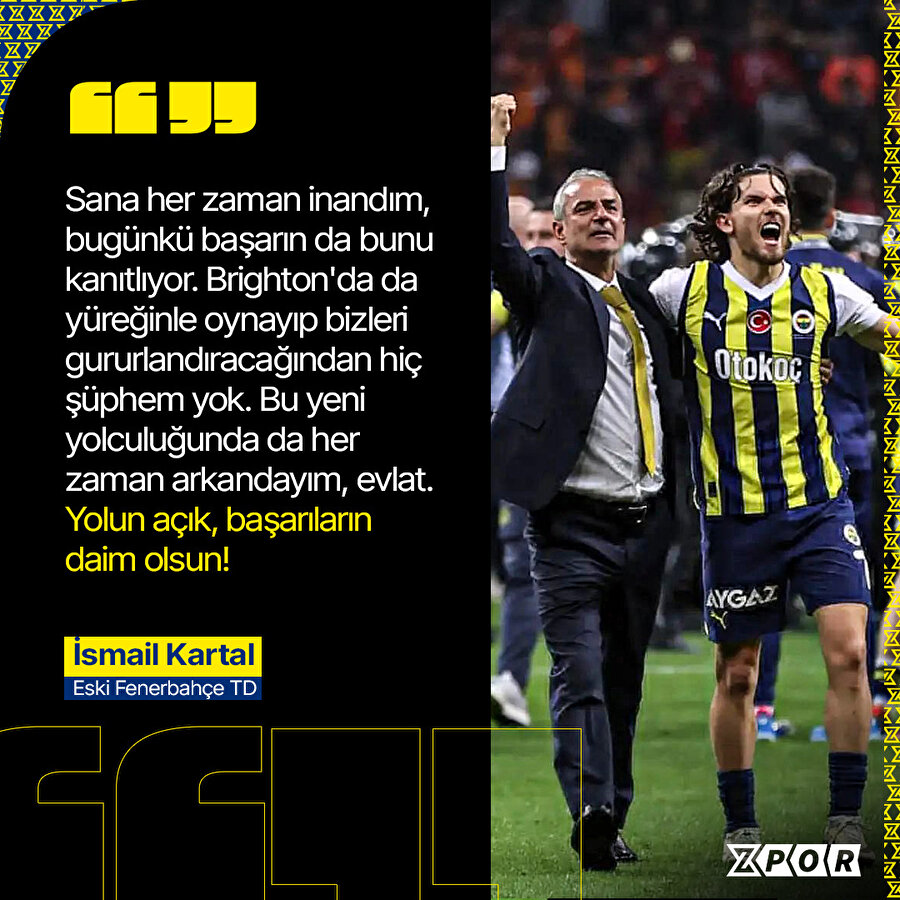 İsmail Kartal, Ferdi'ye başarılar diledi