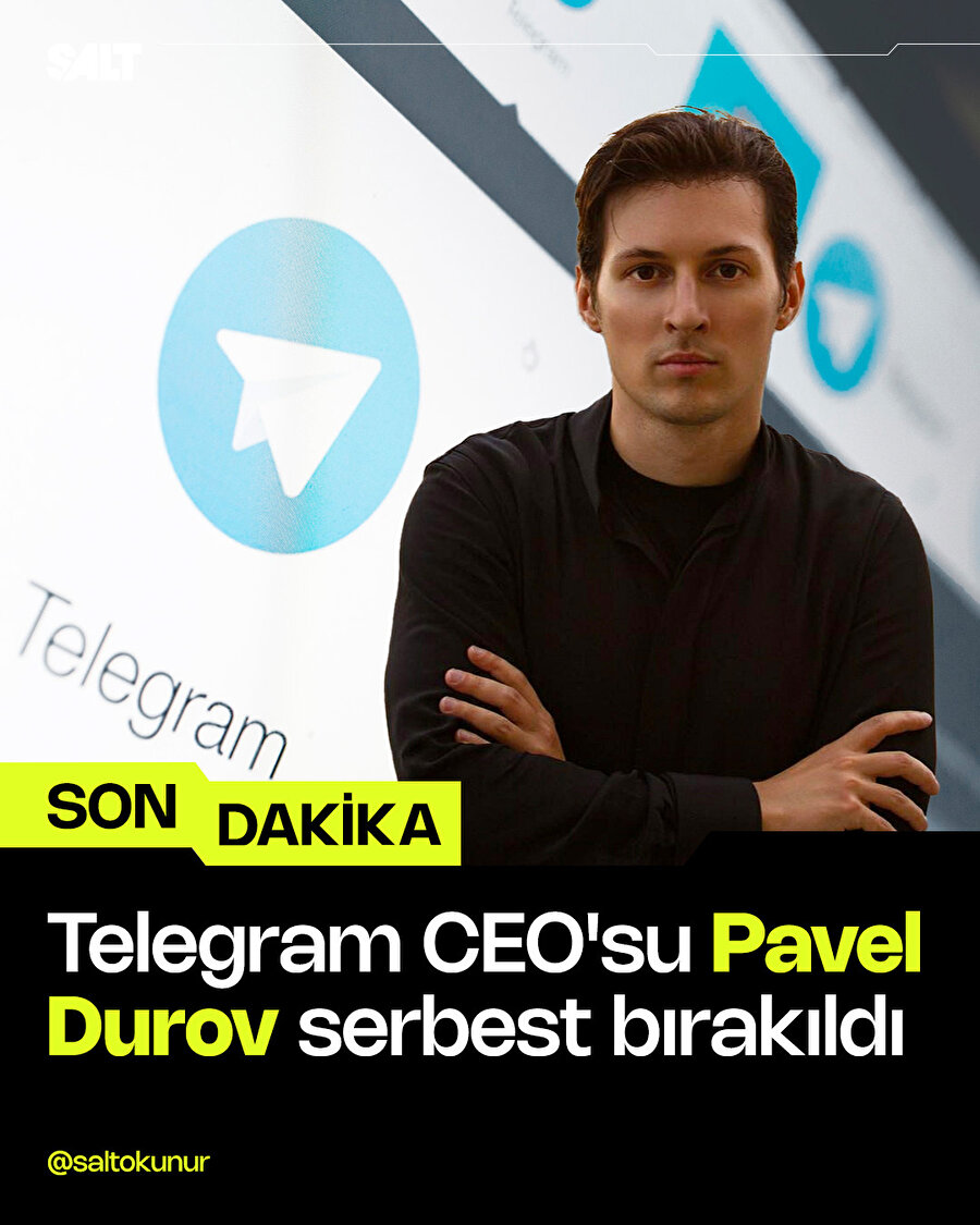 Telegram CEO'su Pavel Durov serbest bırakıldı