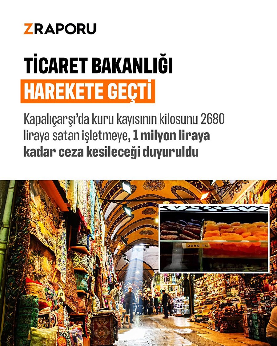 2680 liraya kuru kayısı satan işletmeye milyonluk ceza 