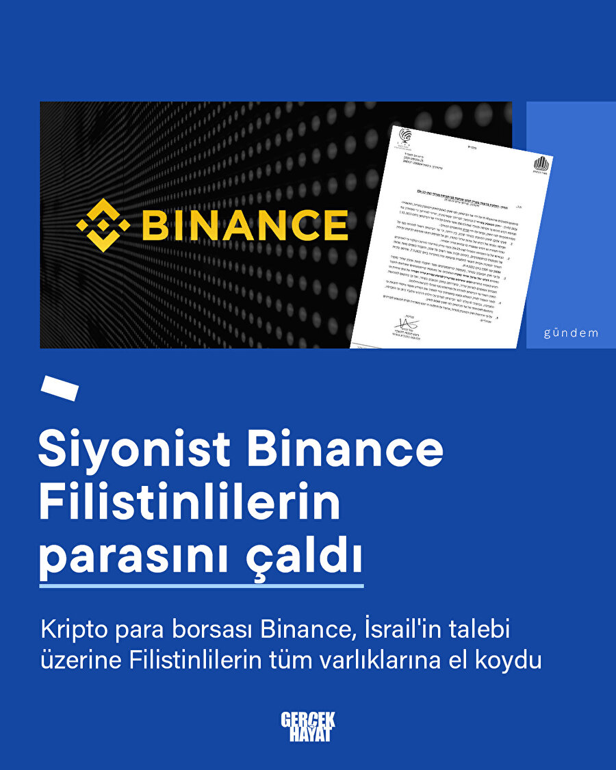 Siyonist Binance yapacağını yaptı