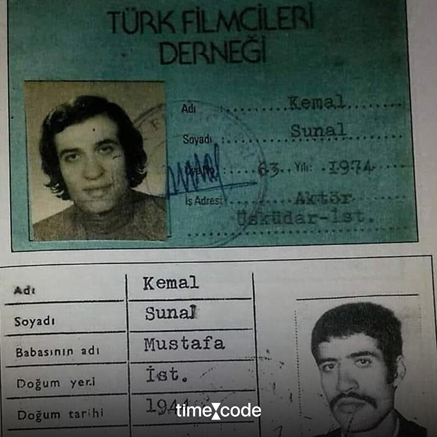 Kemal Sunal'ın kartı 