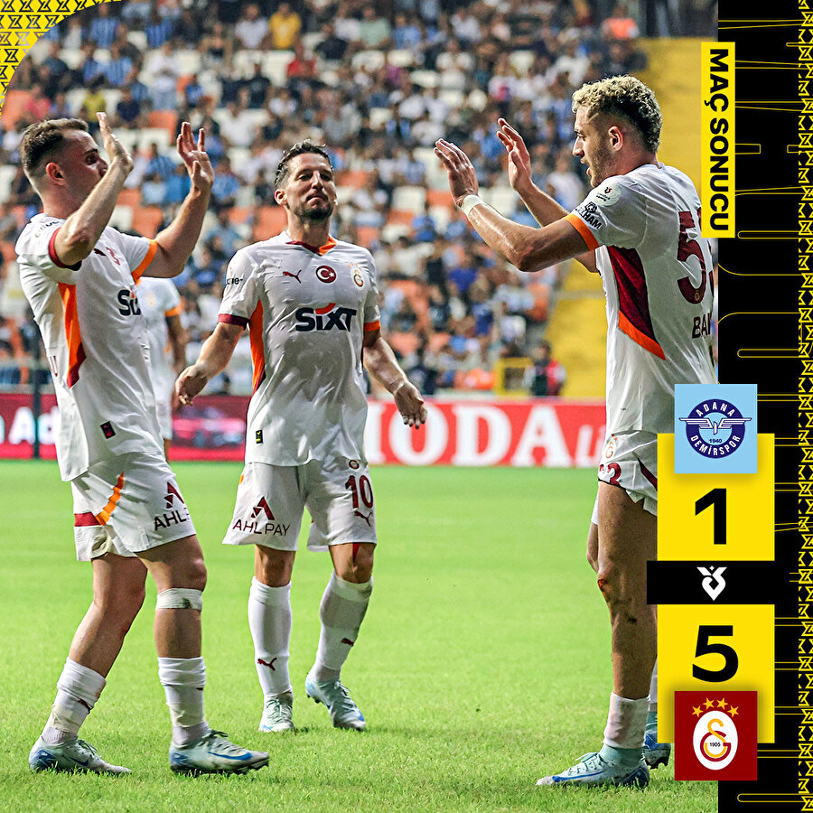 Galatasaray, Adana'dan 5 golle dönüyor