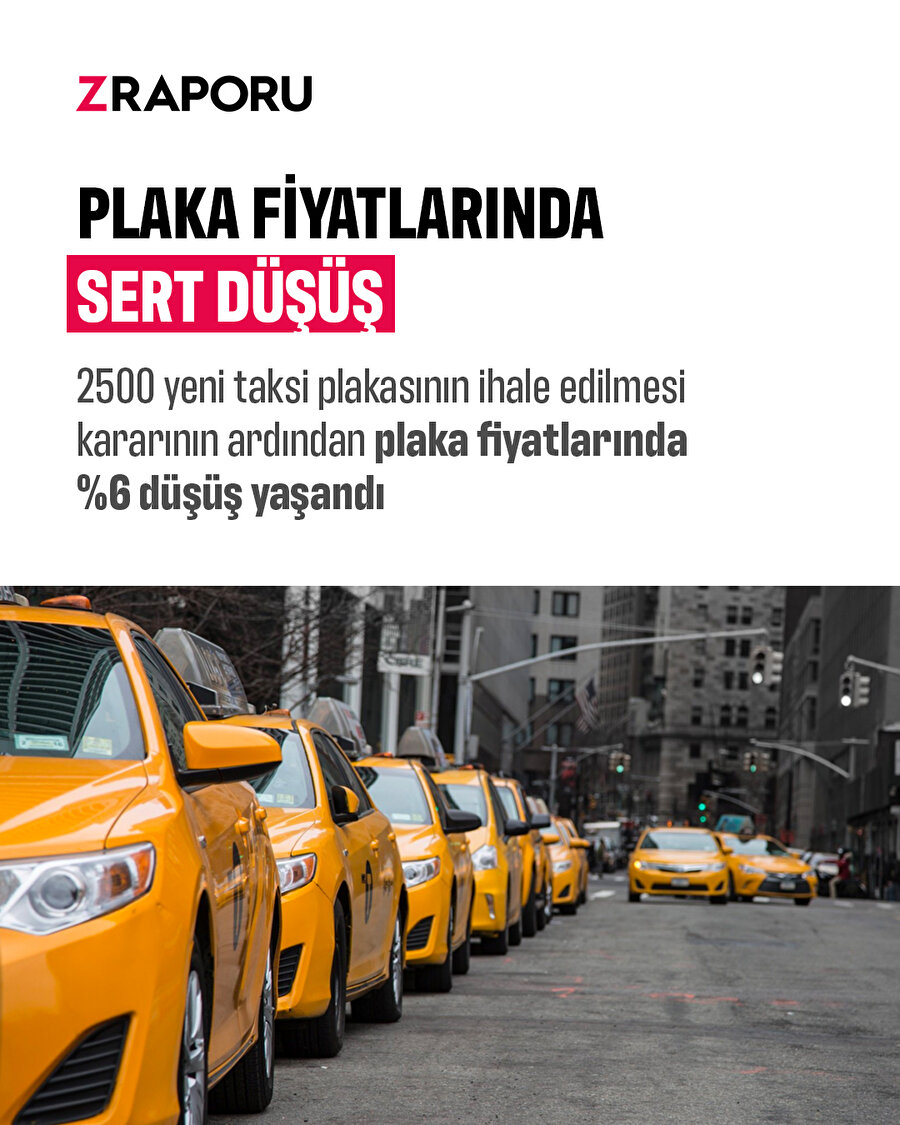 Taksi plakası fiyatlarında sert düşüş