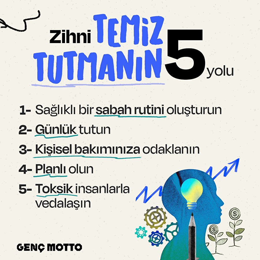 İşte zihninizi temiz tutacak 5 alışkanlık 🧹