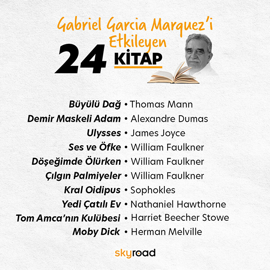Gabriel Garcia Marquez'i etkileyen 24 kitap 📚