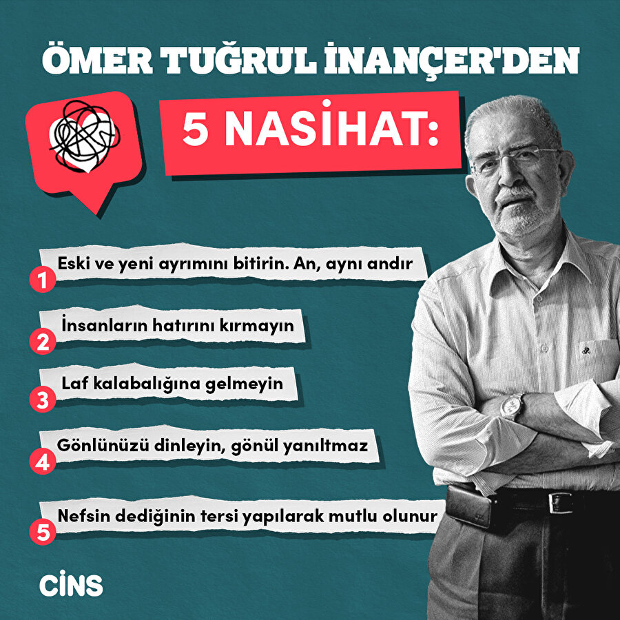 Ömer Tuğrul İnançer'den 5 nasihat