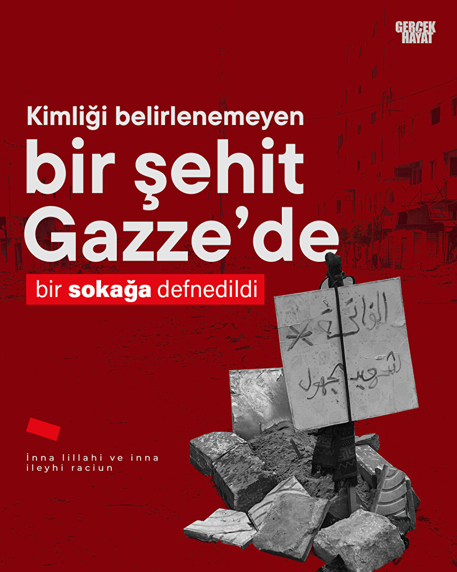 Kimliksiz şehit sokağa defnedildi