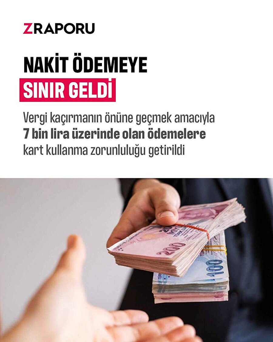 Nakit ödemeye sınır geliyor