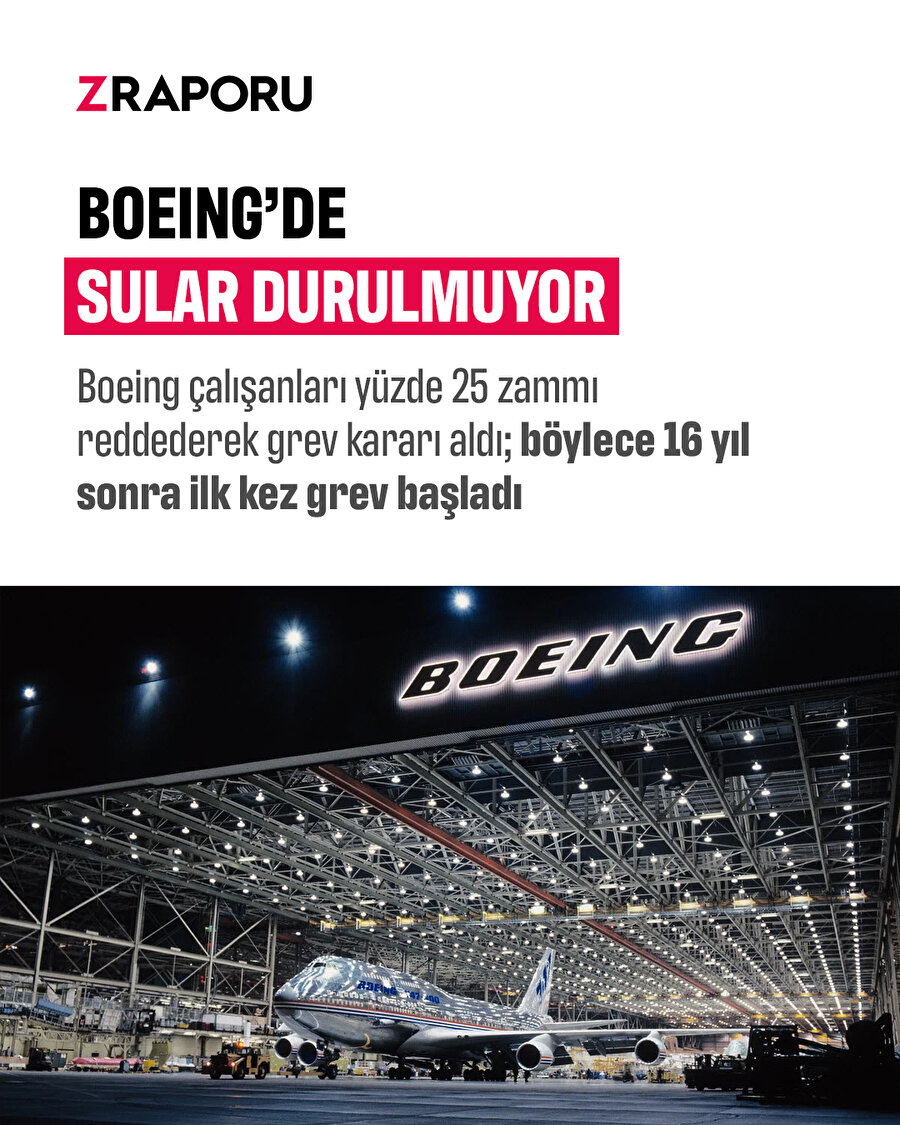 Boeing'de sular durulmuyor