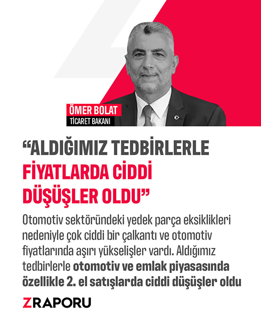 Ticaret Bakanı Ömer Bolat, 2. el emlak ve otomobil satışı hakkında konuştu