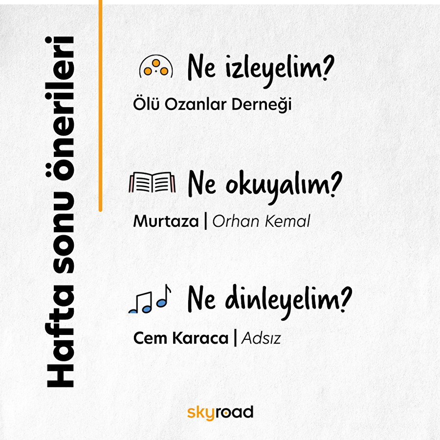 Hafta sonu önerileri 🙌