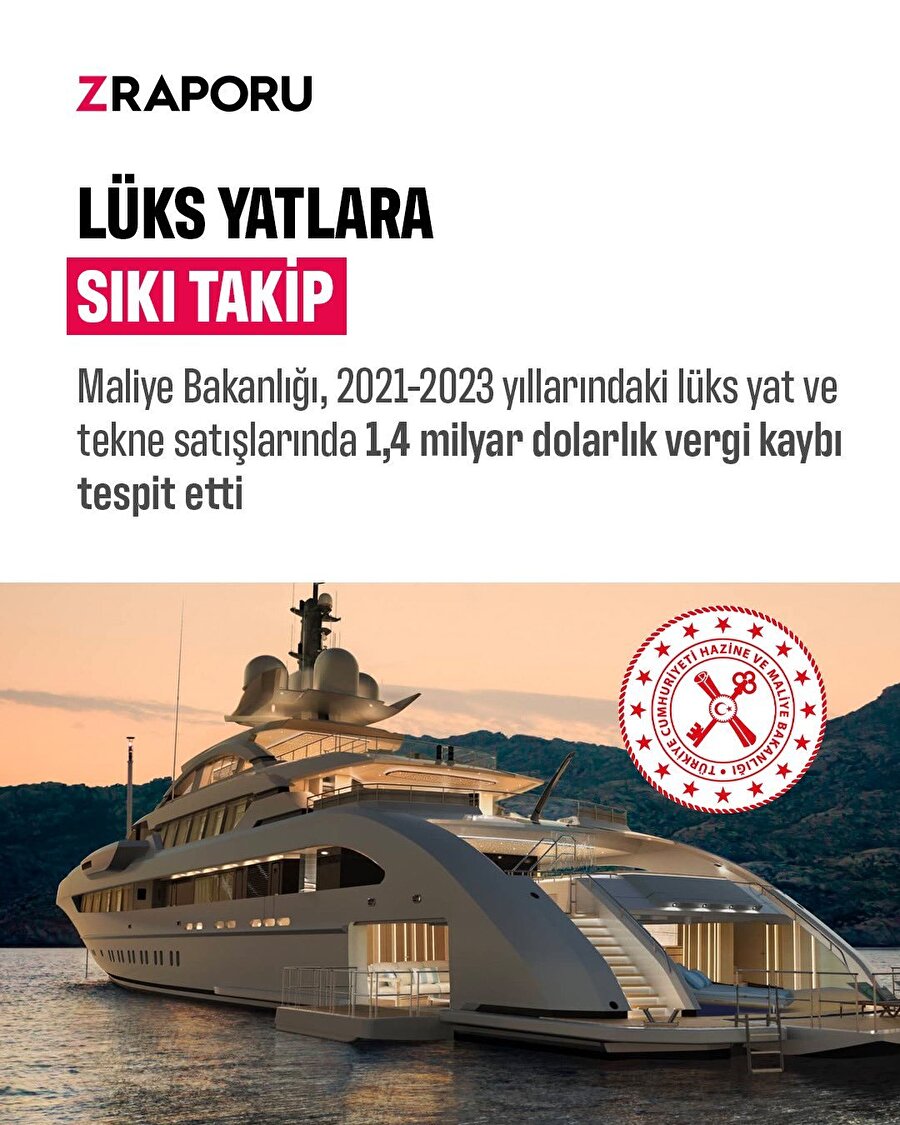 Lüks yat satışları Maliye'nin radarında