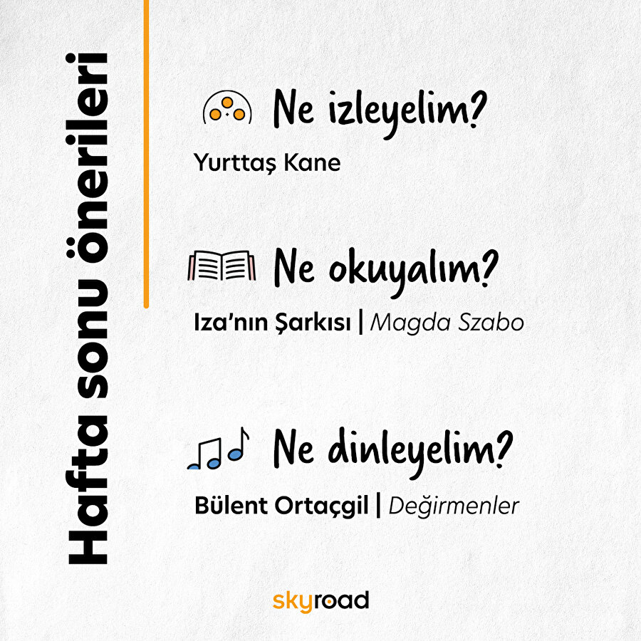 Hafta sonu önerileri 🙌