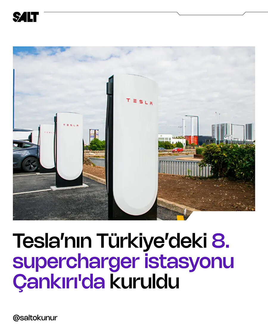Tesla'dan Çankırı'ya şarj istasyonu