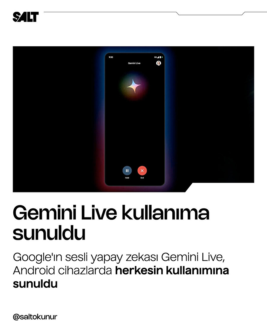 Gemini Live kullanıma sunuldu