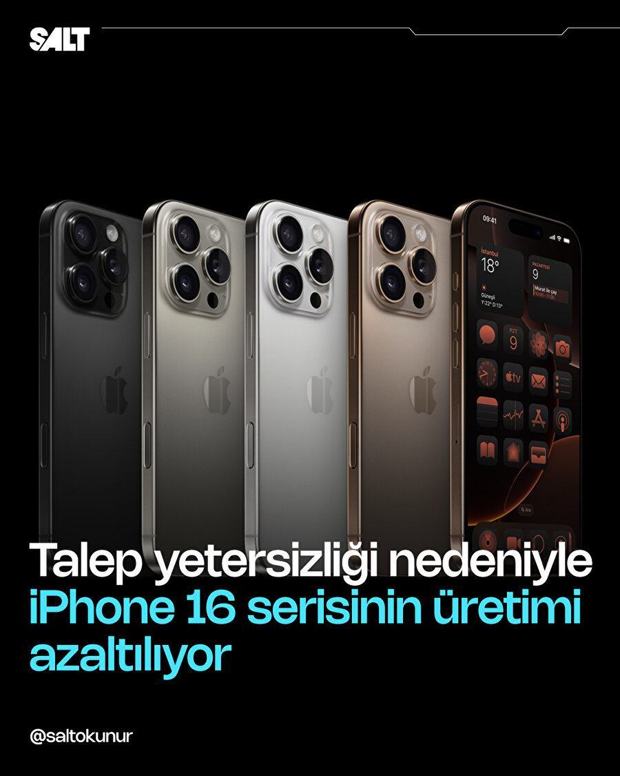 iPhone 16 serisinin üretimi azaltılıyor