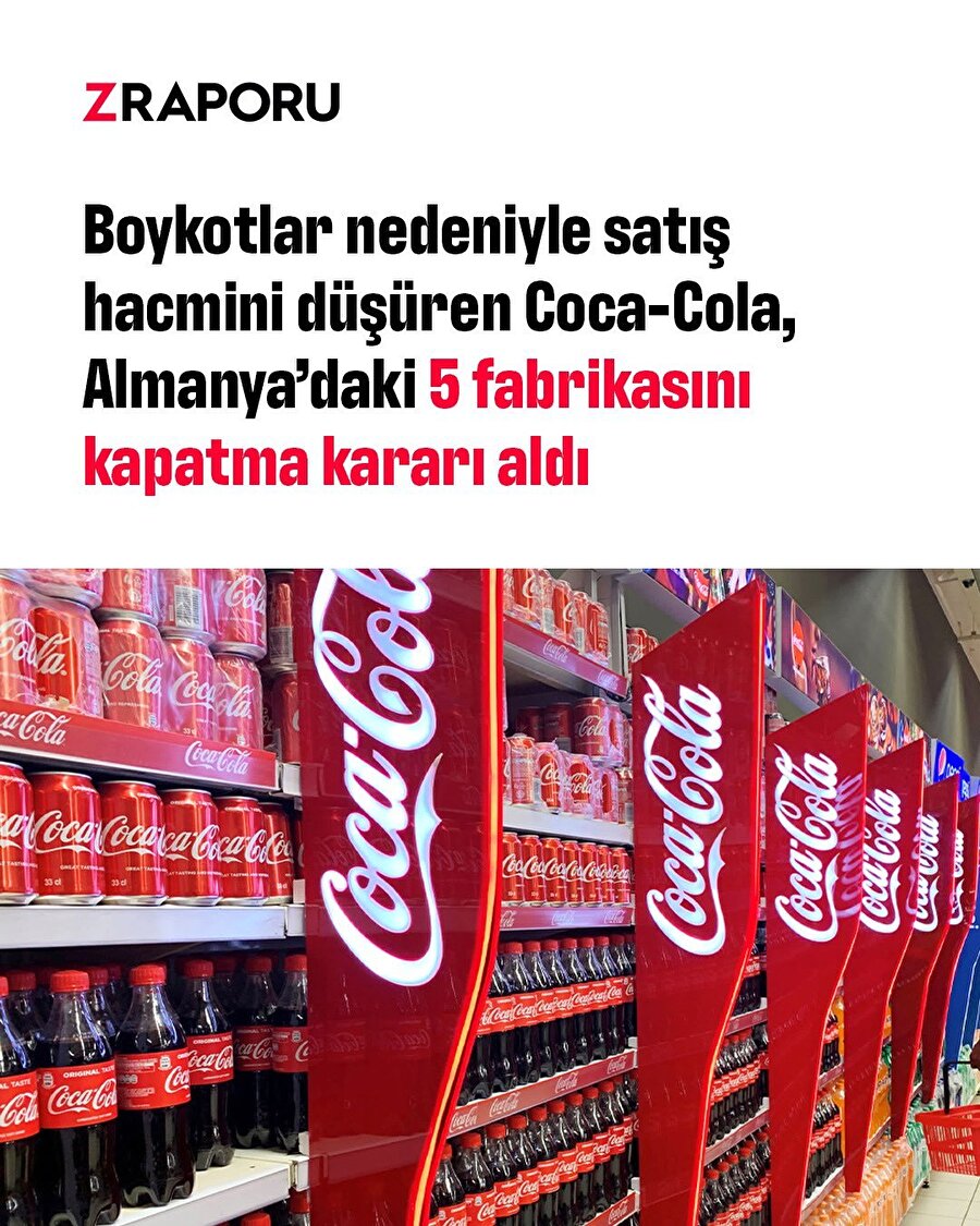 Coca-Cola 5 fabrikasını kapatıyor