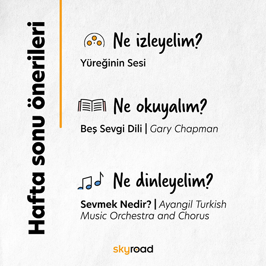 Hafta sonu önerileri 🙌