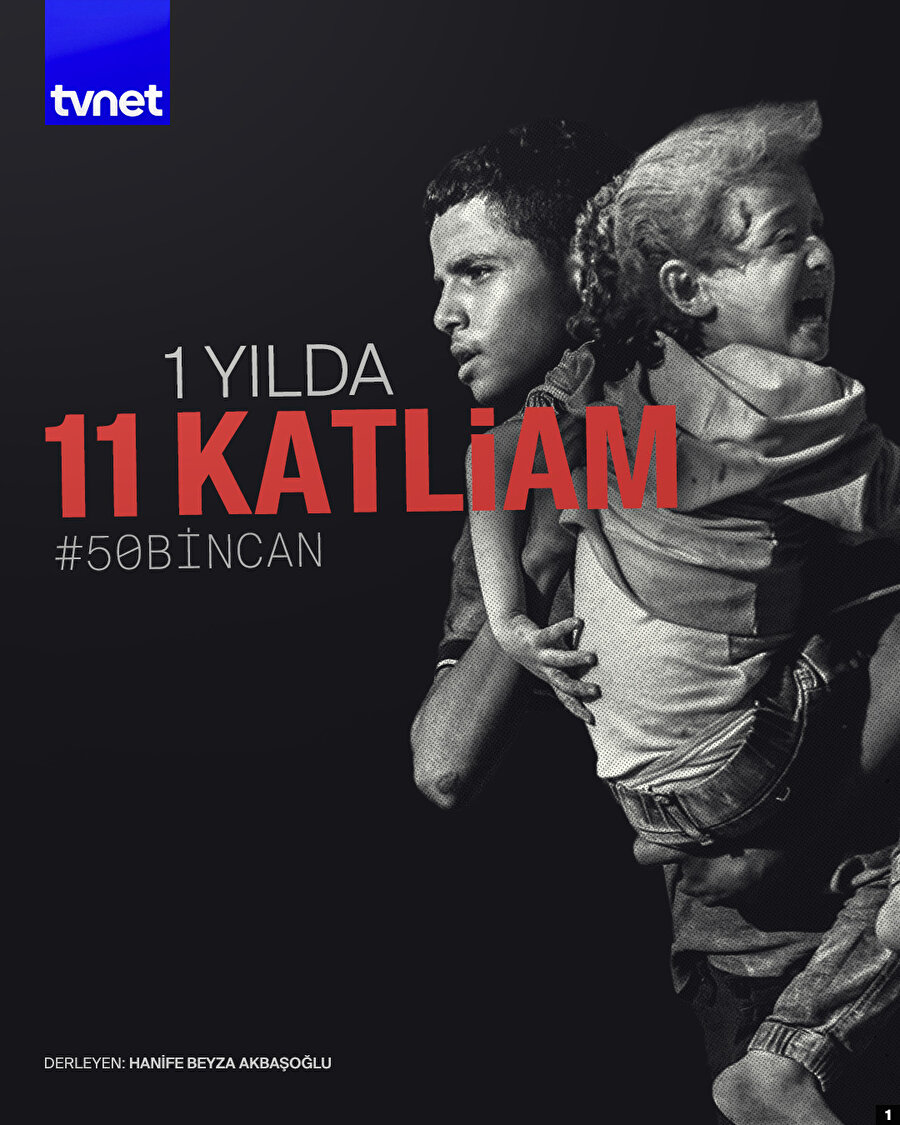 İsrail Gazze'de 1 yılda 11 katliam imza attı