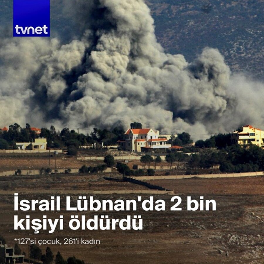 Katil İsrail Lübnan'da 2 bin kişiyi öldürdü