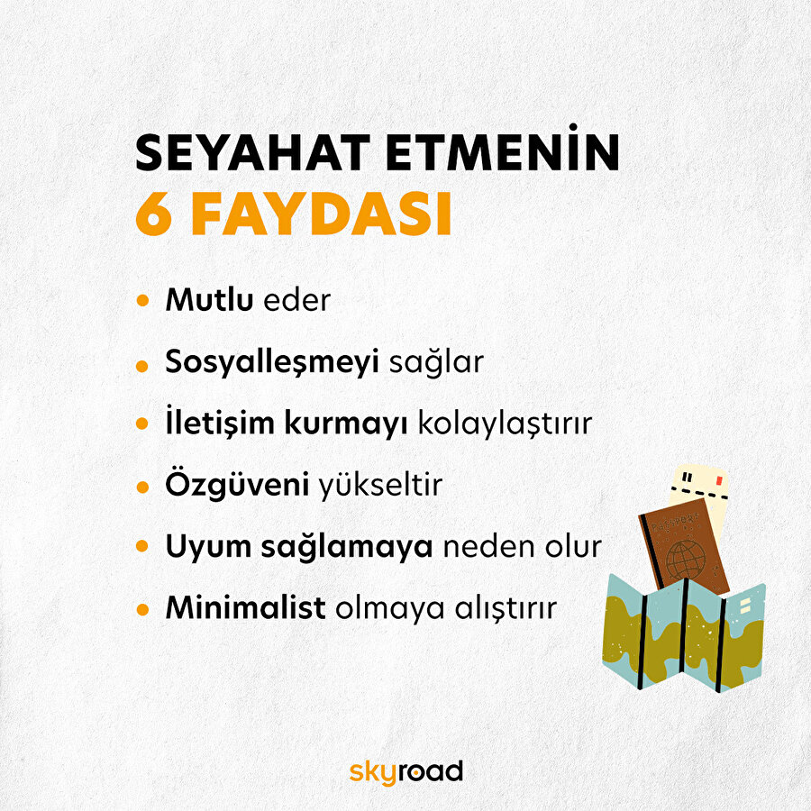 Seyahat etmenin 6 faydası 🙌