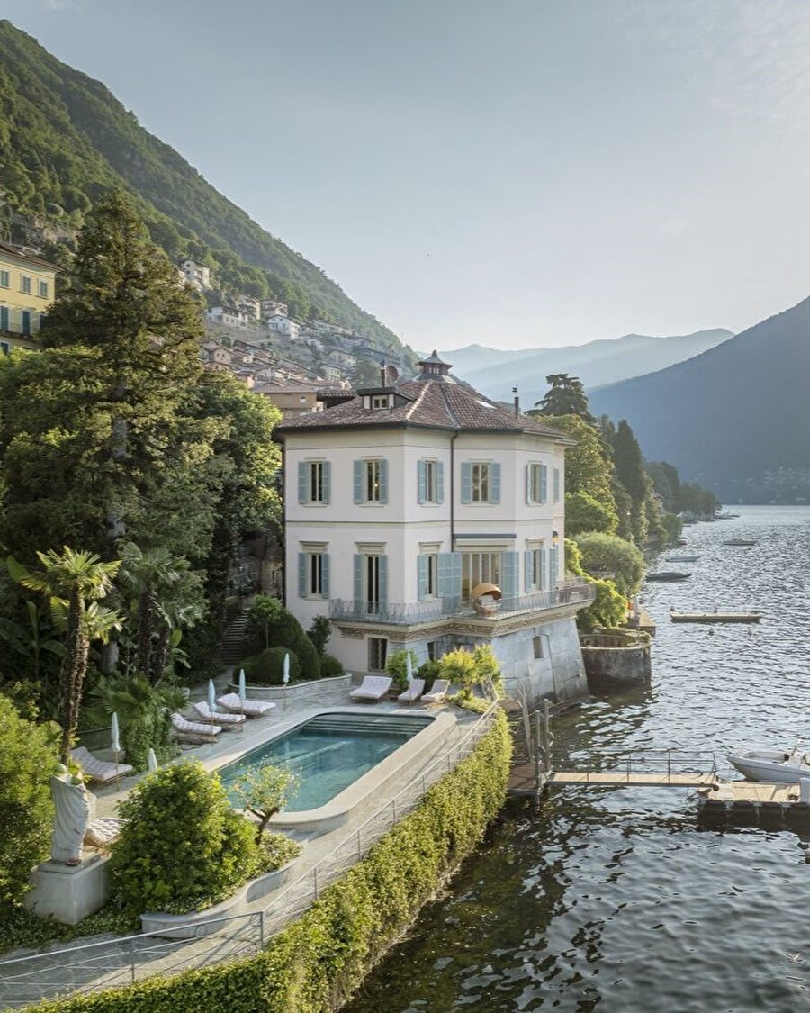 Como Gölü kıyısında 18.yüzyıldan kalma tarihi villa 