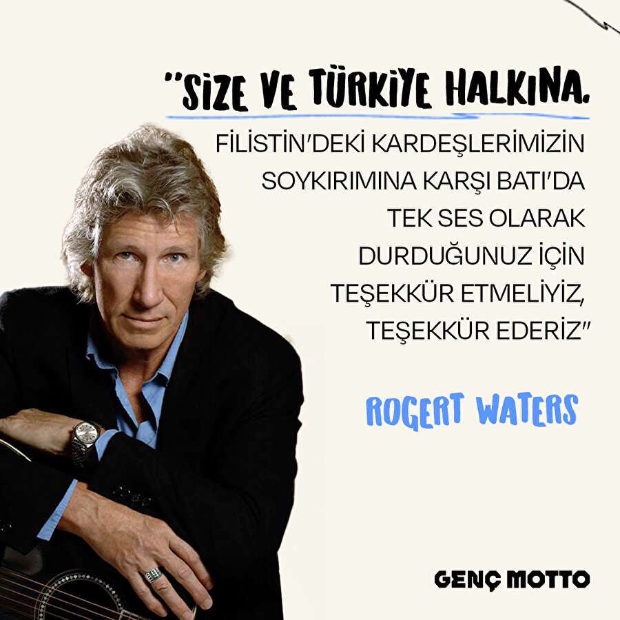 Roger Waters, Filistin halkına destekleri için Türkiye'ye teşekkür