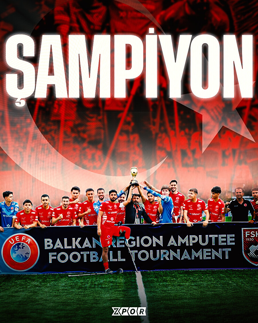 Ampute Futbol Milli Takımı, Arnavutluk'ta düzenlenen organizasyonda Balkan şampiyonu oldu