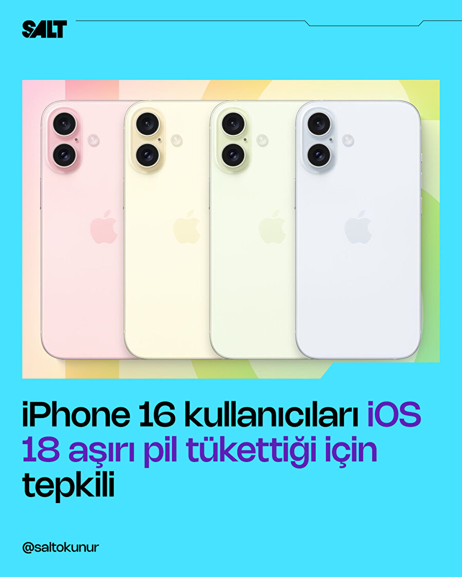 iPhone 16 kullanıcıları pil ömründen memnun değil